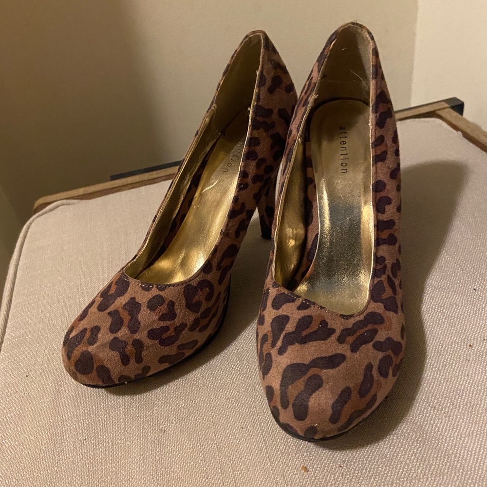 Leopard print heels